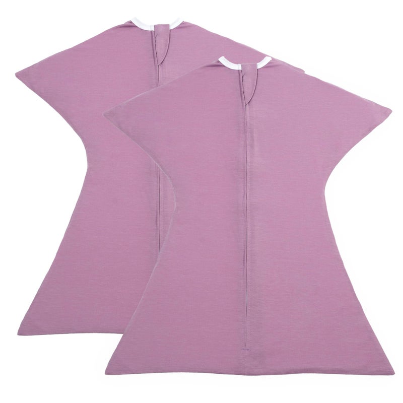 SleepingBaby Zipadee-Zip Transition Swaddle - Cozy Baby Swaddle Blanket with Zipper Convenience - Roomy Wearable Blanket for Easy Diaper Changes - Classic Lavender, Small (4-8 Month) - 2 Pack - Image 1